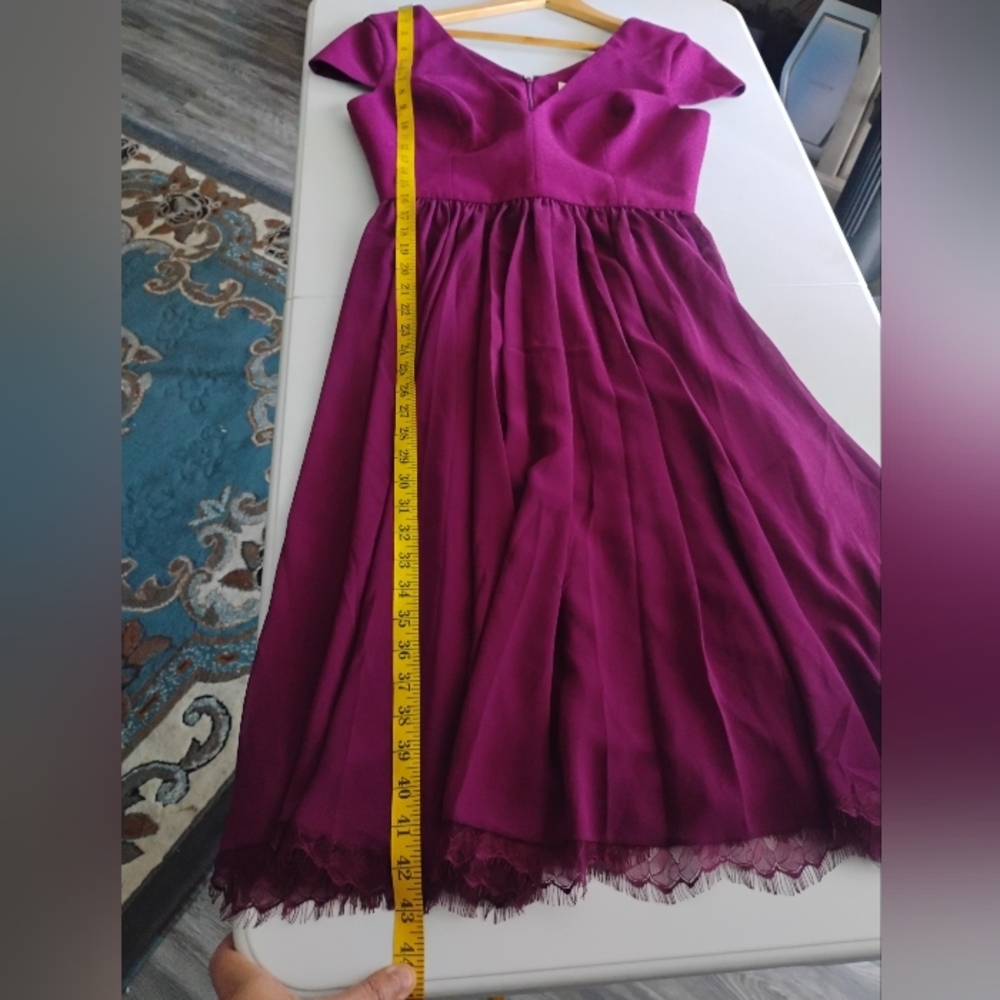 Dress the Population Dark Magenta Corey Dress. Size M - Picture 7 of 16